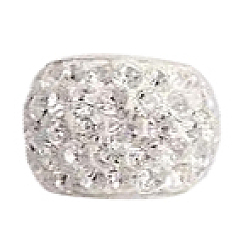 001_Cristal  Perles européennes de cristal autrichien, Perles avec un grand trou   , avec 925 noyau unique en argent sterling, rondelle, 001 _crystal, 11x7.5mm, Trou: 4.5mm