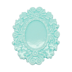 Бледно-бирюзовый Непрозрачные шарики cmолы, цветок розы, бледные бирюзовая, 9x7 мм, отверстие : 1 мм