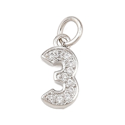 Платина Латунные микропаве прозрачные кубические циркониевые подвески, число, долговечный, без кадмия и без свинца, стойки покрытие, с целью перехода в кольце, платина, 12x6x1.8 мм, отверстие : 3.4 мм