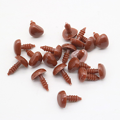 Sienna Triangle Plastic Craft Safety Screw Noses, with Shim, Doll Making Supplies, Sienna, 9x7mm
