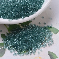 (DB0112) Transparent Sea Foam Luster MIYUKI Delica Beads, Cylinder, Japanese Seed Beads, 11/0, (DB0112) Transparent Sea Foam Luster, 1.3x1.6mm, Hole: 0.8mm, about 10000pcs/bag, 50g/bag