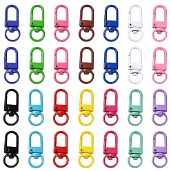 (52) Непрозрачная лаванда 15 цвета цинкового сплава, краска для выпечки, поворотные карабины, застежки, разноцветные, 33.5x13.5x5.5 мм, отверстие : 9 мм, 1 шт / цвет, 15 шт