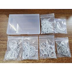 Antique Silver CHGCRAFT DIY Wire Wrap Heart Drop Earring Making Set, Include Alloy Pendants, Iron Earring Hooks & Jump Rings, Antique Silver, Pendant: 64pcs/set