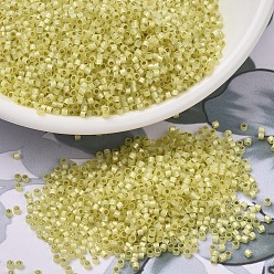 (DB0623) Окрашенный Алебастр Жонкиль с Серебряной Подкладкой Бусины miyuki delica, цилиндр, японский бисер, 11/0, (db 0623) алебастр, окрашенный в жёлтый серебристый цвет, 1.3x1.6 мм, отверстие : 0.8 мм, Около 2000 шт / 10 г