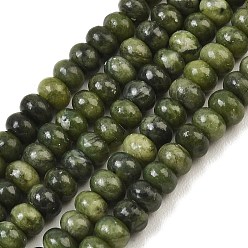 Chinese Jade Натуральные китайские нефритовые бусины, нити из южного нефрита, гладкая рондель, 6~6.5x4~5 мм, отверстие : 0.8 мм, около 86~88 шт / нитка, 14.96''~15.16'' (38~38.5 см)