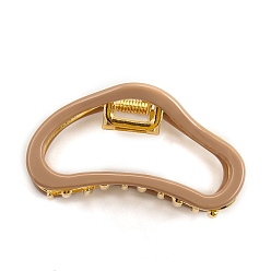 Сэнди Коричневый Заколки для волос из сплава полых облаков и ацетата целлюлозы, аксессуары для волос для женщин и девочек, песчаный коричневый, 61x35x30 мм