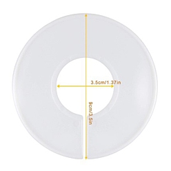 White Plastic Closet Dividers with a Bonus Marker, Writable and Reusable for Sorting Clothing Size, Flat Round, White, 90mm, Hole: 35mm