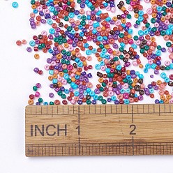 Mixed Color 12/0 Baking Paint Glass Seed Beads, Mixed Color, 1.5~2x1.5mm, Hole: 0.5~1mm, about 30000pcs/bag