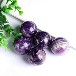 Amethyst Natural Amethyst Crystal Ball, Reiki Energy Stone Display Decorations for Healing, Meditation, Witchcraft, 16~18mm