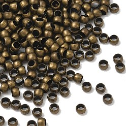 Bronze Antique Perles à écraser en laiton , rondelle, sans nickel, bronze antique, 1x2mm, Trou: 1mm