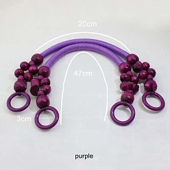 Dark Orchid Nylon Rope Bag Handle, with Ring, Bag Replacement Accessories, Dark Orchid, 470~490mm