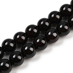 Гранат Мозамбикские импортные круглые бусины из натурального граната класса АААА, 9~10 мм, отверстие : 1 мм, около 44 шт / нитка, 15.75 дюйм (40 см)