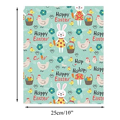 Rooster Easter Theme Plastic HTV Heat Transfer Film, Iron on Transfer Vinyl Roll for Garment Accessories, Rectangle, Hen Pattern, 305x250mm