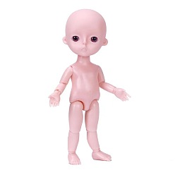 PeachPuff Plastic Movable Joints Action Figure Body, with Head, for Female BJD Doll Accessories Marking, PeachPuff, 155mm