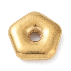 Golden 304 Stainless Steel Spacer Beads, Pentagram, Golden, 17.5x18x4.5mm, Hole: 3.5mm