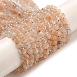 Citrine Natural Citrine Beads Strands, Round, 4mm, Hole: 0.7mm, about 103pcs/strand, 14.96 inch(38cm)