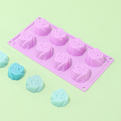 Violet Rose Soap Silicone Molds, For DIY Soap Craft Making, Violet, 280x150x30mm