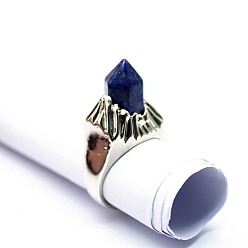 Ляпис-Лазурь Манжеты из натурального лазурита, шестиугольник призма, широк: 8 мм
