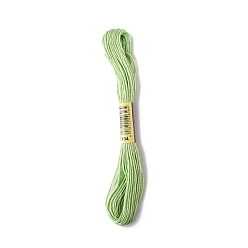 Light Green Polyester Embroidery Threads for Cross Stitch, Embroidery Floss, Light Green, 0.15mm, about 8.75 Yards(8m)/Skein