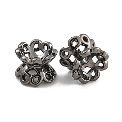 Черный Рейка из латунной проставки, без свинца и без кадмия, долговечный, чёрные, 5x6.5x6.5 мм, отверстие : 1.2 мм