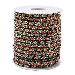 Васильковый 10м плетеный шнур из полиэстера, круглые, васильковый, 5 мм, около 10.94 ярдов (10 м) / рулон