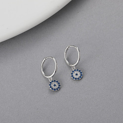 Серебро Серьги «Дьявол с голубыми глазами» — женские украшения из стерлингового серебра s925