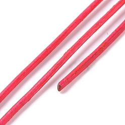 Малиновый Шнур натуральной кожи, кожаный шнур ювелирных изделий, ювелирные изделия DIY делает материал, круглые, окрашенные, малиновый, 1.5 мм