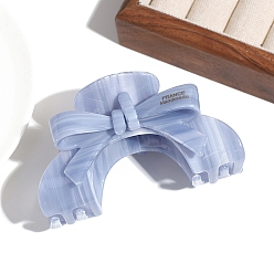 Стально-синий Заколки-бантики из ацетата целлюлозы, аксессуары для волос для женщин и девочек, стальной синий, 90x51 мм