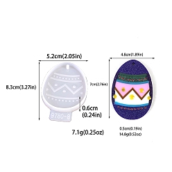 Triangle Easter Egg Pendant DIY Silicone Molds, Resin Casting Molds, for UV Resin, Epoxy Resin Jewelry Making, Triangle, 83x52x6mm, Inner Diameter: 70x48x5mm
