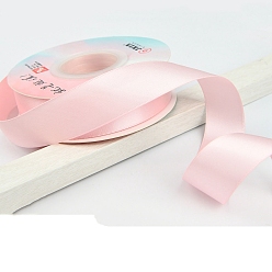 Pink 18m полиэфирные двусторонние атласные ленты, аксессуары для одежды, лента для упаковки подарка, розовые, 1 дюйм (25 мм), около 19.69 ярдов (18 м) / рулон