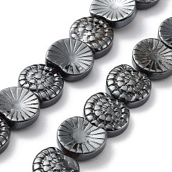 Non-magnetic Hematite Synthetic Non-Magnetic Hematite Beads Strands, Spiral Shell Shape, 10x9x3.5mm, Hole: 1mm, about 46pcs/strand, 15.67 inch(39.8cm)