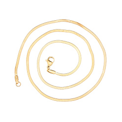Золотой 304 колье из нержавеющей стали с цепочками в виде елочки для мужчин, золотые, 17.72 дюйм (45 см), широк: 2 мм
