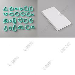 Аквамарин 24шт. пластиковые формы, резцы глины, для серьги решений, разнообразные, аквамарин, 20.5~54x17~49x15 мм