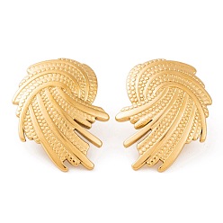 Золотой Крыло с ионным покрытием (IP) 304 серьги-гвоздики из нержавеющей стали для женщин, золотые, 29x23 мм