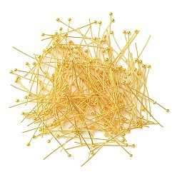 Golden Brass Ball Head pins, Cadmium Free & Lead Free, Golden, 30x0.5mm, 24 Gauge, Head: 2mm