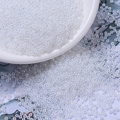 (RR511) Хрустальный Цейлонский Миюки круглые бусины рокайль, японский бисер, 11/0, (rr 511) кристаллический цейлон, 11/0, 2x1.3 мм, отверстие : 0.8 мм, Около 1111 шт / 10 г