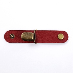 Dark Red Imitation Leather Hat Clips for, Multifunctional Duckbill Hat Clip for Travel Bag Backpack Luggage, Dark Red, 120x25mm