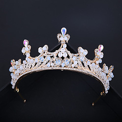 show as picture Crystal Princess Crown with Alloy Inlaid Rhinestones - Wedding Bridal Accessories