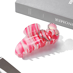 Красный Заколки для волос в форме когтей из ацетата целлюлозы, аксессуары для волос для женщин и девочек, рыба, красные, 110x55 мм