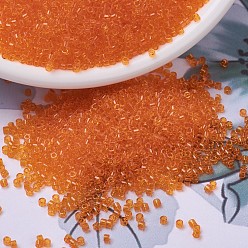 (DB0703) Transparent Orange MIYUKI Delica Beads, Cylinder, Japanese Seed Beads, 11/0, (DB0703) Transparent Orange, 1.3x1.6mm, Hole: 0.8mm, about 10000pcs/bag, 50g/bag
