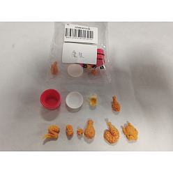 (52) Непрозрачная лаванда 60 шт. 12 стили миниатюрные украшения из смолы, жареный цыпленок, для садовых кукольных домиков, разнообразные, разноцветные, 14~26.5x11~20.5x8.5~10.5 мм, 5 шт / стили