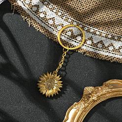 Античное Золото Кулон из цветочного сплава, с железной фурнитурой, античное золото , 8.7 см