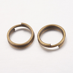 Antique Bronze Iron Split Rings, Double Loops Jump Rings, Cadmium Free & Nickel Free & Lead Free, Antique Bronze, 6x1.4mm, about 5.3mm inner diameter, about 9500pcs/1000g