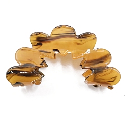 Goldenrod Hollow Wave Acrylic Large Claw Hair Clips, for Girls Women Thick Hair, Goldenrod, 83x42x39.5mm
