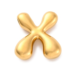 Letter X 304 подвески из нержавеющей стали, буквенное очарование, ионное покрытие (ip), реальный 18 k позолоченный, Письмо X, 22x20x6 мм, отверстие : 3.5x2.2 мм