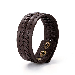 Deep brown Minimalist Vintage Leather Bracelet for Direct Factory Sale in Europe and America