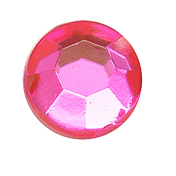 Темно-Розовый Шить на горный хрусталь, многожильных ссылки, акриловые горный хрусталь, с настройками латуни, аксессуары для одежды, темно-розовыми, 5x5x4 мм, отверстие : 1~1.5 мм