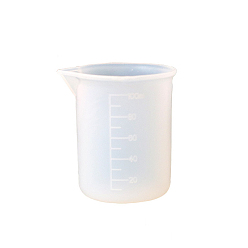 White Silicone Measuring Cup Tools, Graduated Cup, White, 4.7~6.5x7cm