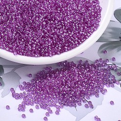 (RR1339) Dyed Silverlined Pink Parfait Миюки круглые бусины рокайль, японский бисер, 11/0, (rr 1339) окрашенный в серебристый цвет розовое парфе, 11/0, 2x1.3 мм, отверстие : 0.8 мм, Около 1111 шт / 10 г