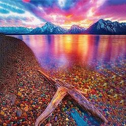 Colorful DIY Fantastic Scenery Diamond Painting Kits, including Resin Rhinestones, Diamond Sticky Pen, Tray Plate and Glue Clay, Colorful, 400x300mm